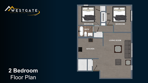 A 2 Bedroom Floor Plan for Westgate.